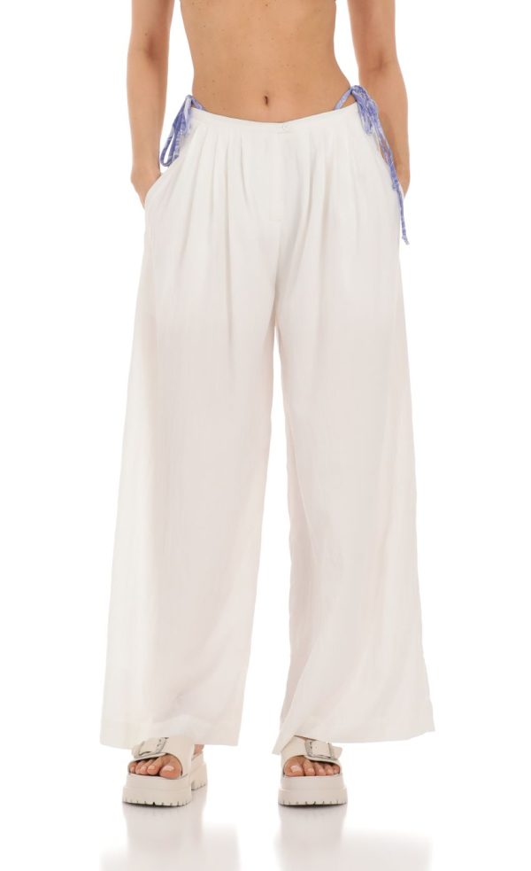 Wide Leg Pants in White - Image 4
