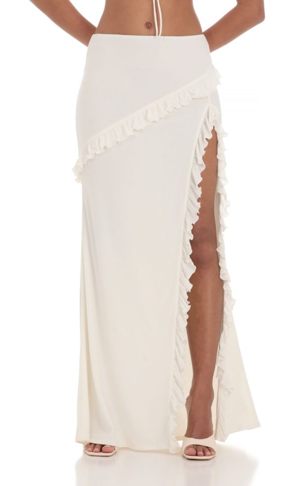 Ruffle Two Piece Set in White - Image 5