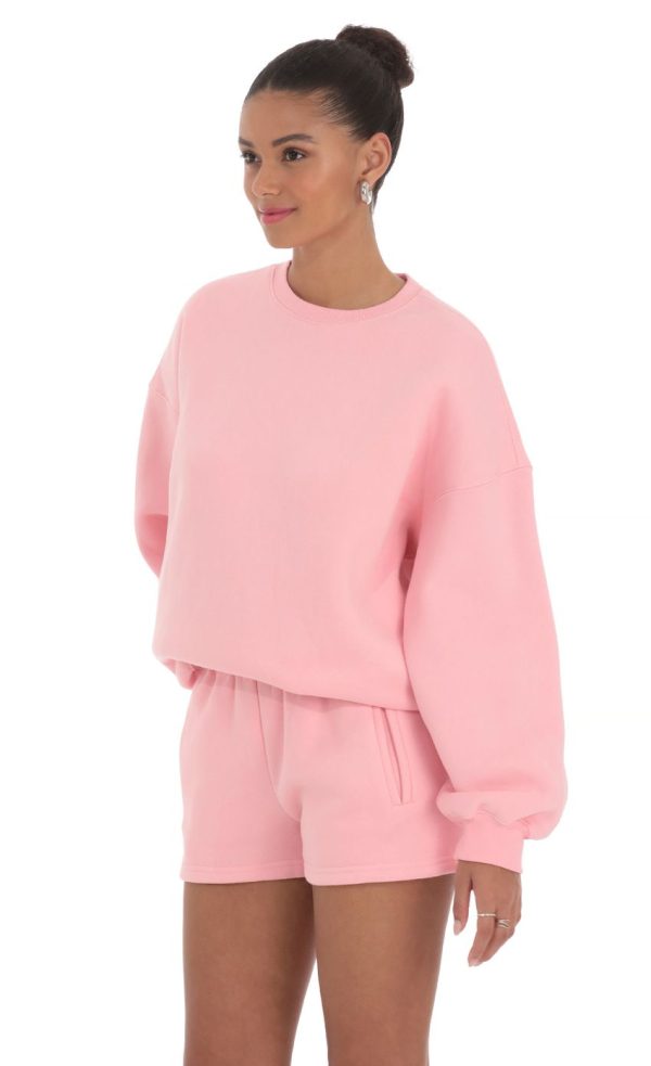 Fleece Jumper in Blush - Image 3