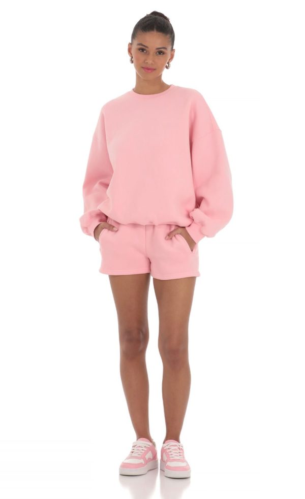 Fleece Jumper in Blush - Image 4