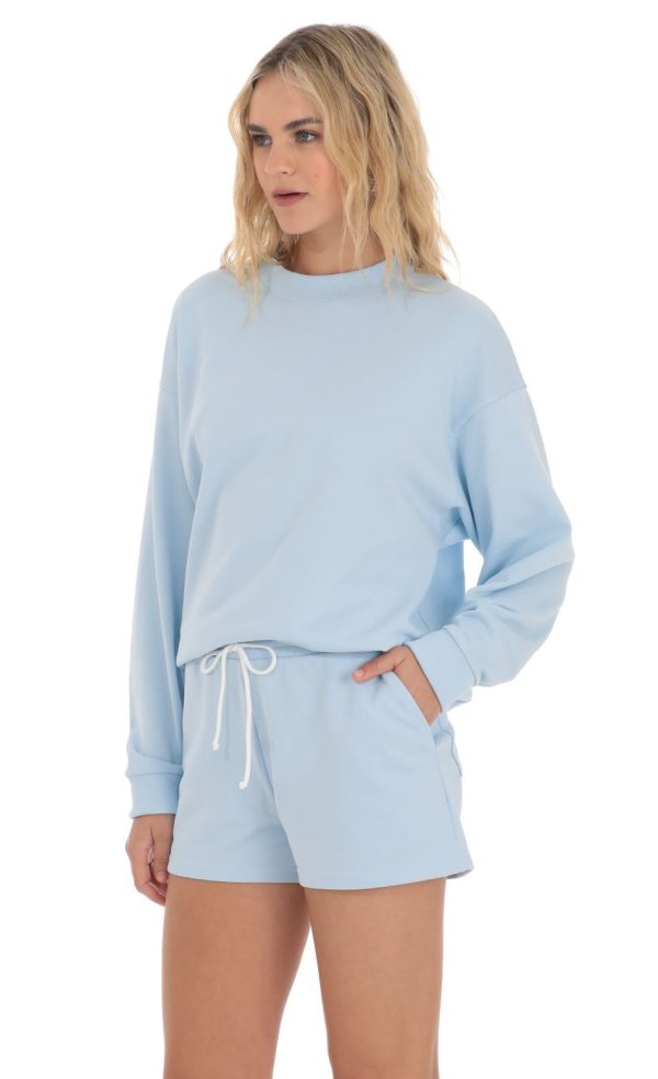 Sweat Shorts in Baby Blue