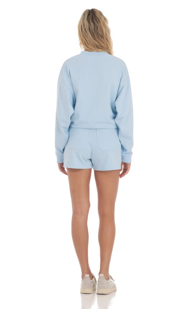 Sweat Shorts in Baby Blue - Image 3
