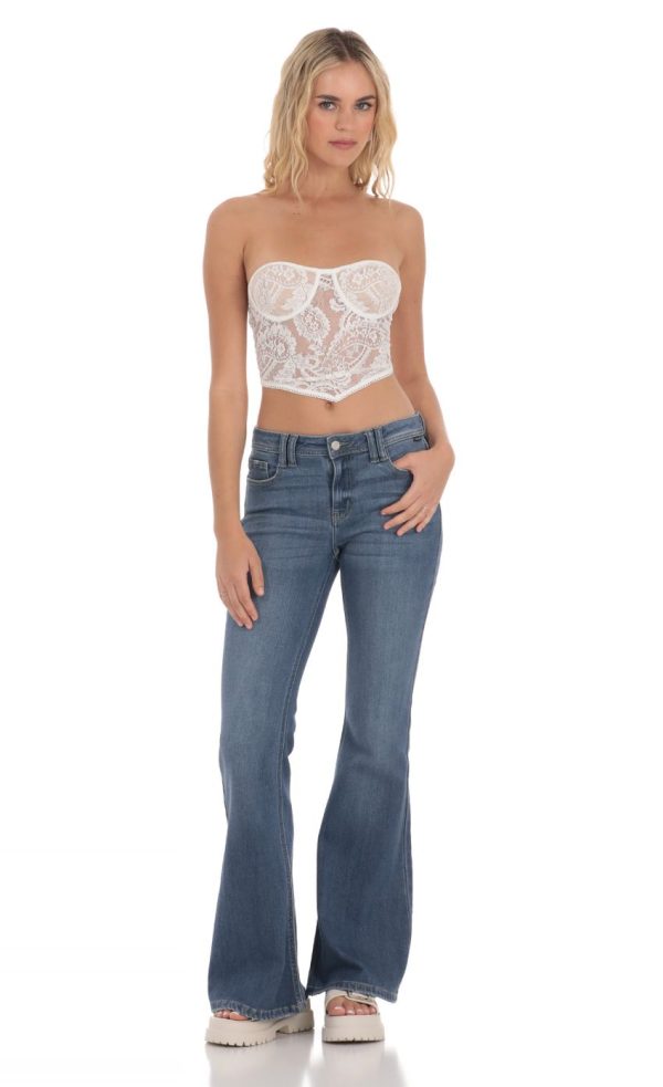 Lace Bandana Top in White - Image 4
