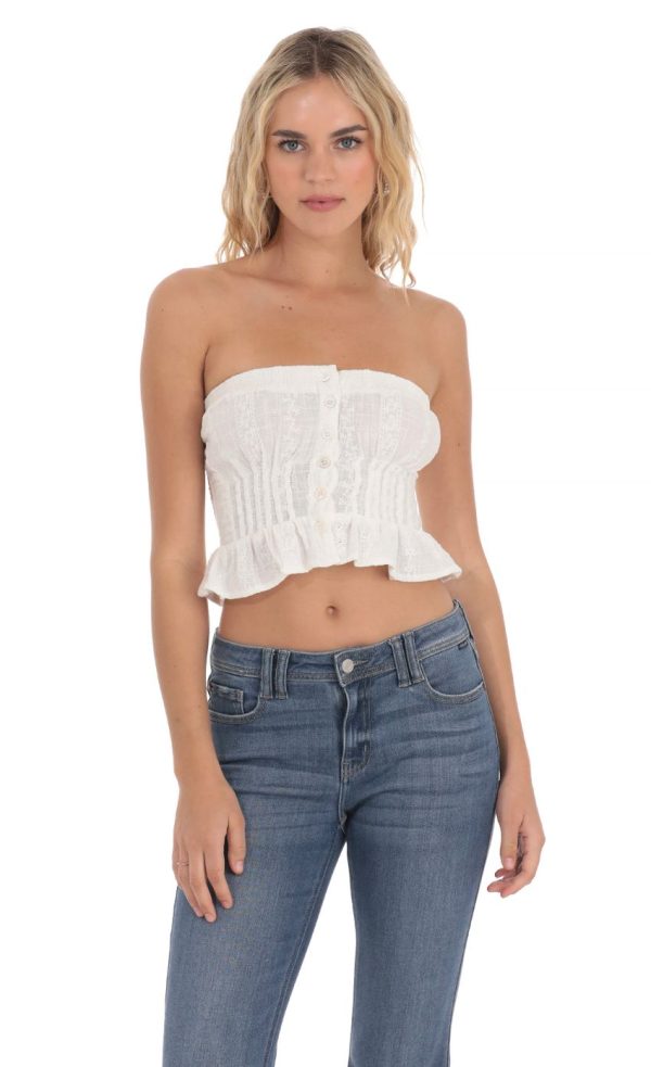 Button Up Top in White
