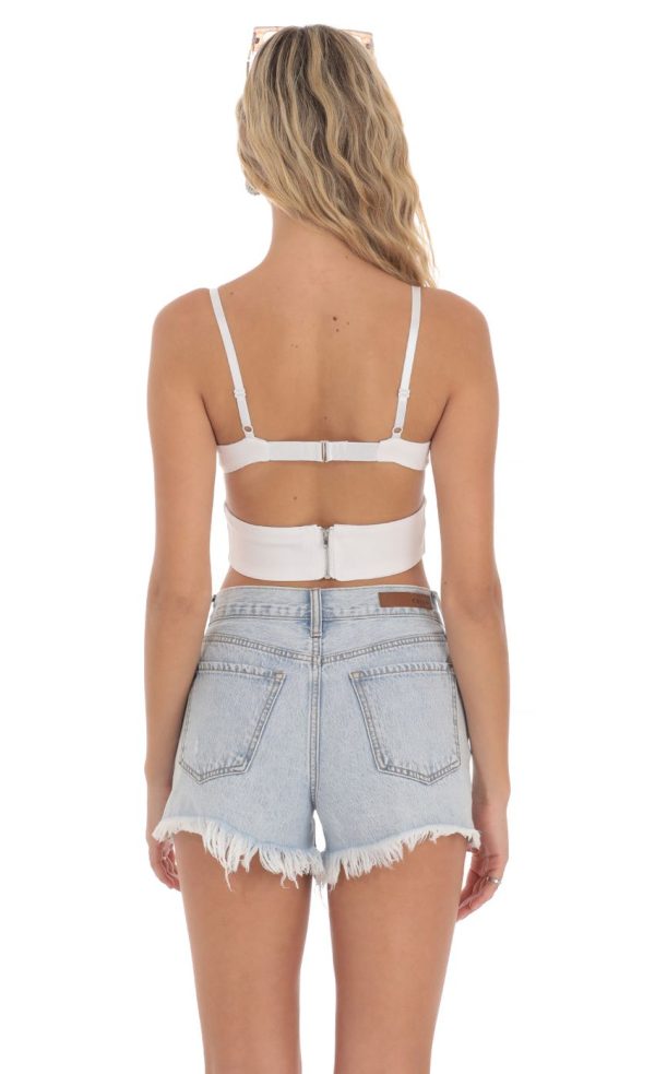 Cutout Top in White - Image 2