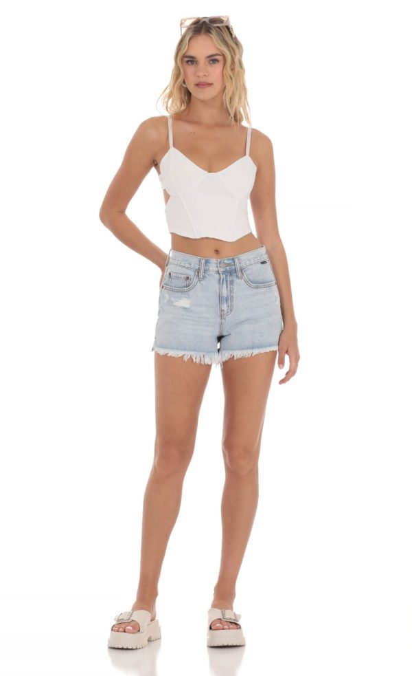 Cutout Top in White - Image 4