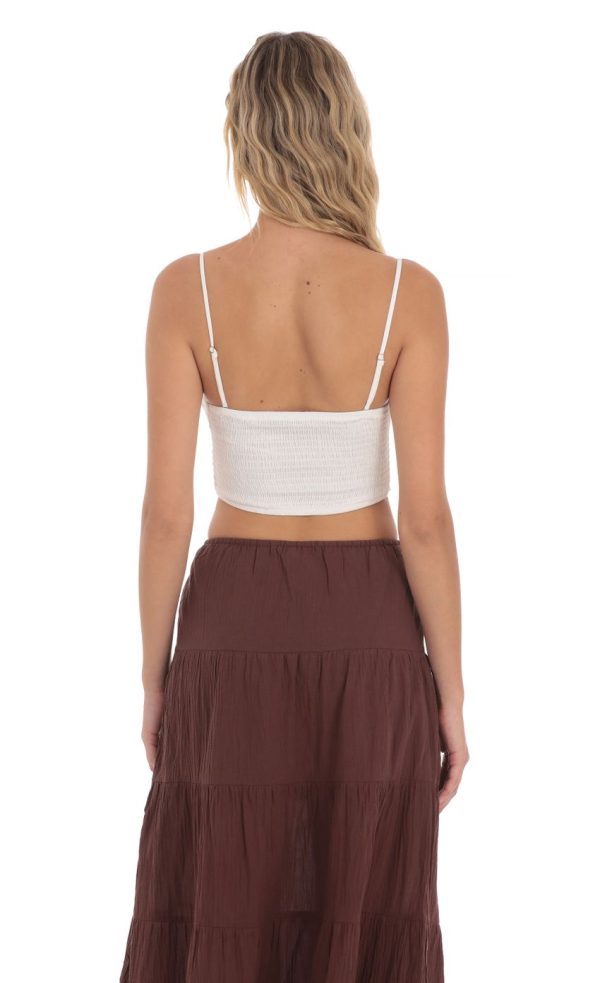 Cutout Top in White - Image 2