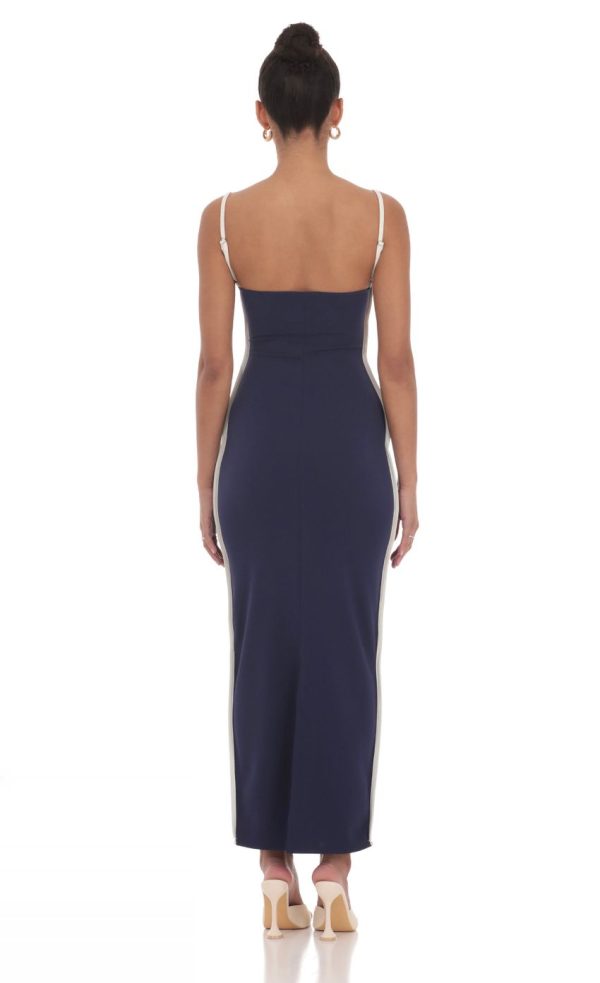 Outline Maxi Dress in Navy - Image 2