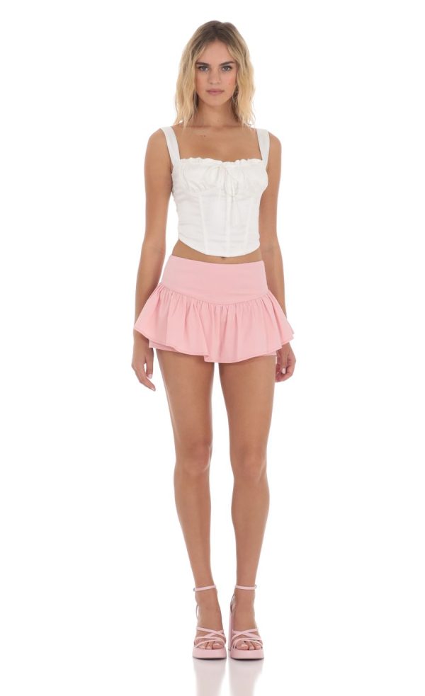 Peplum Skort in Pink - Image 2