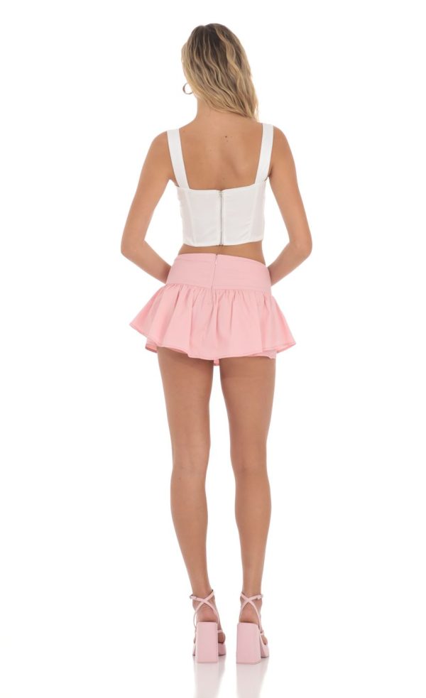 Peplum Skort in Pink - Image 3