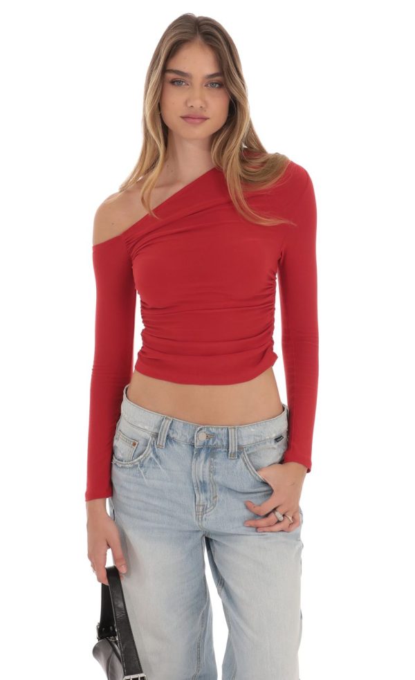 Off Shoulder Top in Red