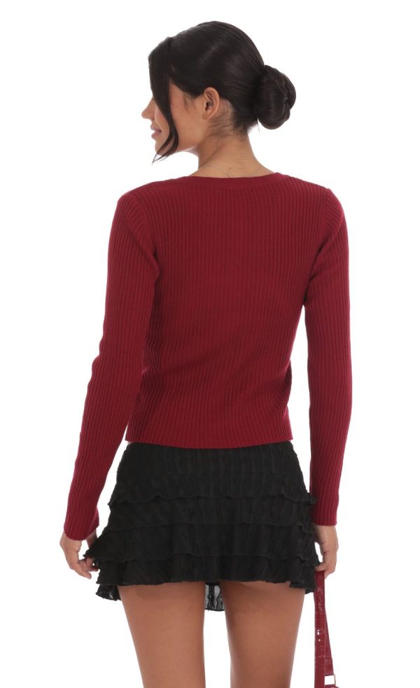 Ruffle Mini Skort in Black - Image 2