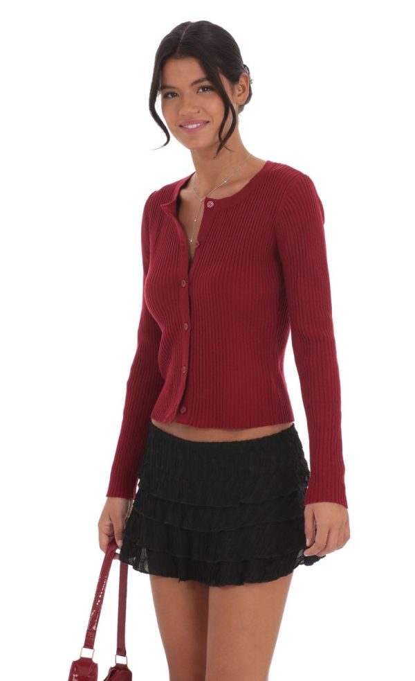 Ruffle Mini Skort in Black - Image 3