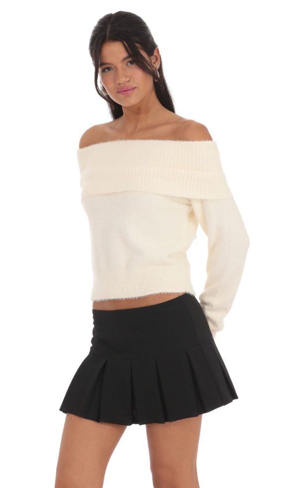 Pleated Skort in Black
