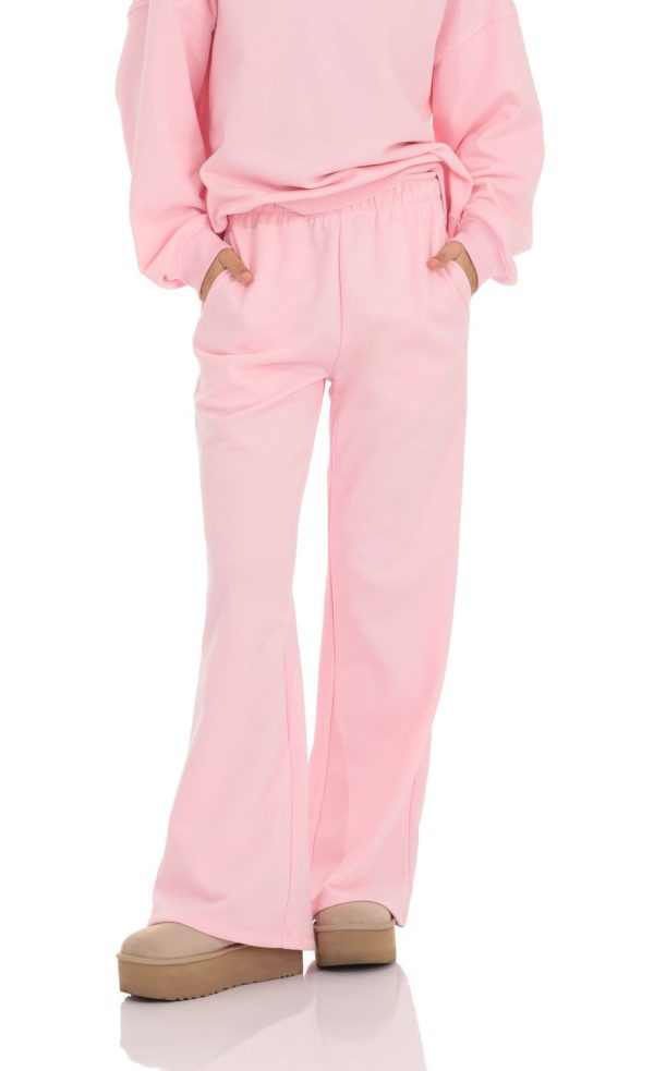Back Pocket Straight Sweatpants in Pink - Image 4