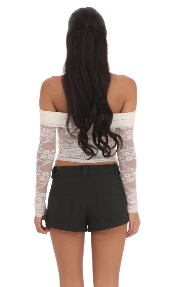 Mini Shorts in Black - Image 2
