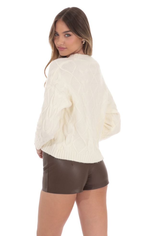 Faux Leather Shorts in Brown - Image 2