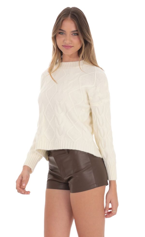Faux Leather Shorts in Brown - Image 3