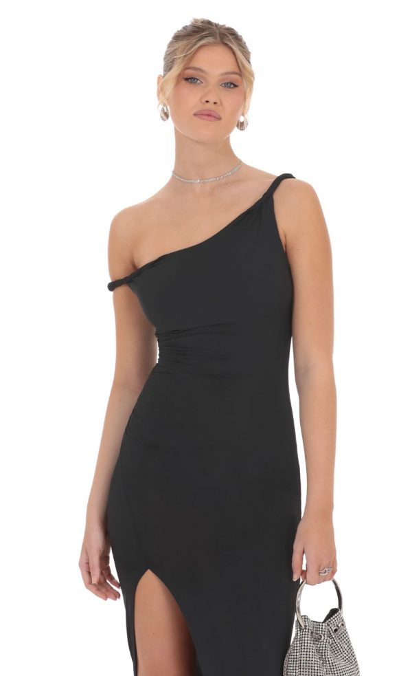 Twist Off Should Maxi Dress in Black - Image 4