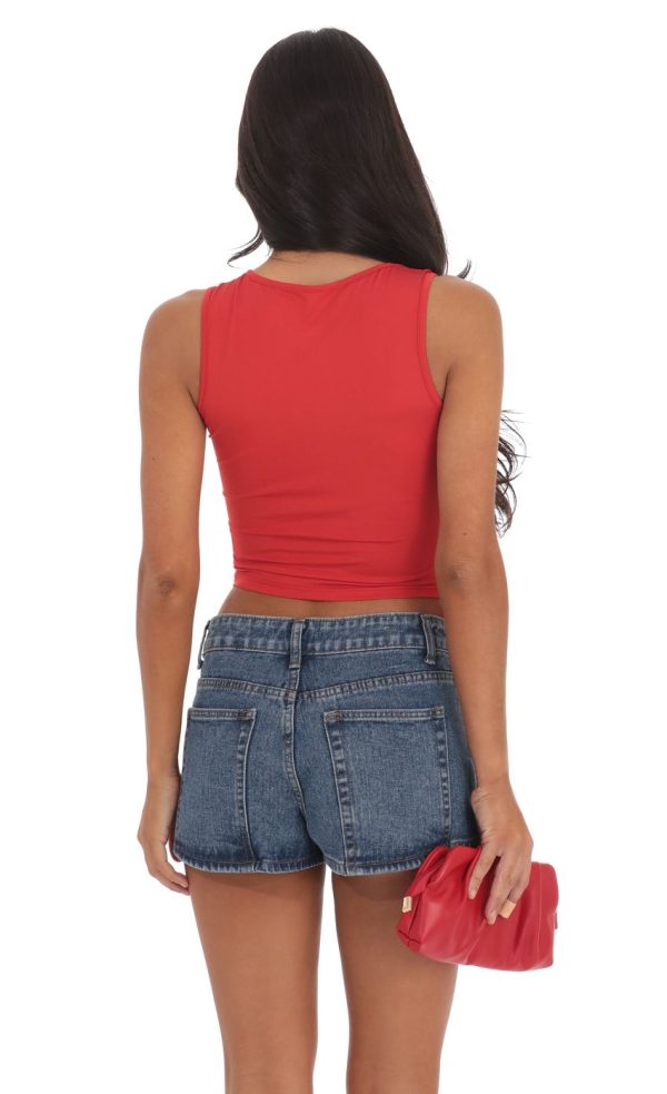 Tassel Top in Red - Image 2