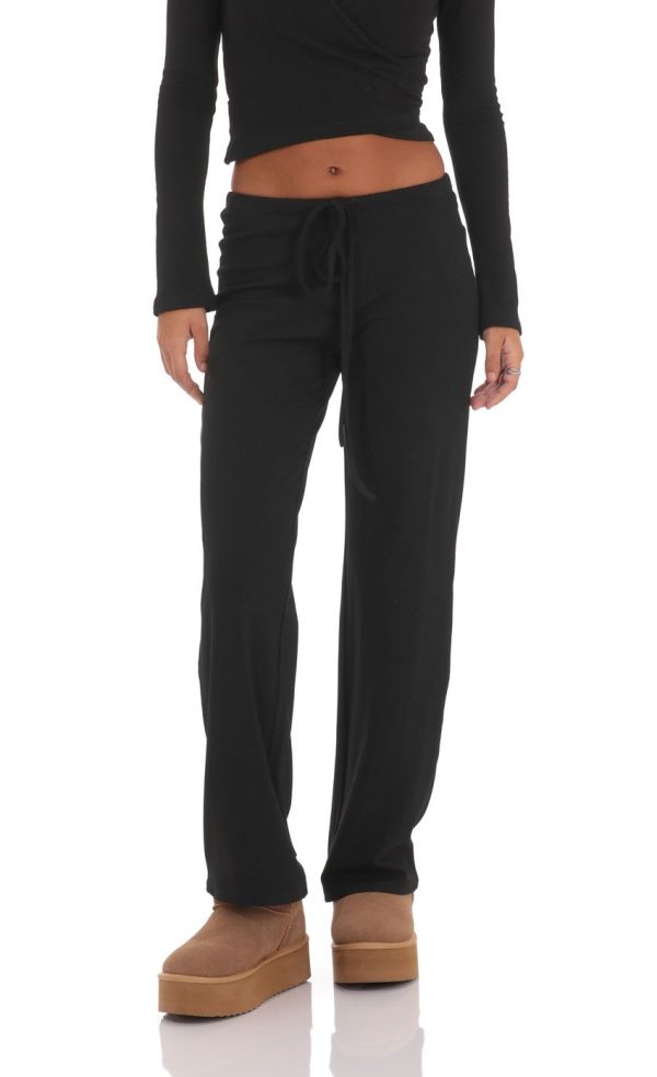Two Piece Wrap Set in Black - Image 5
